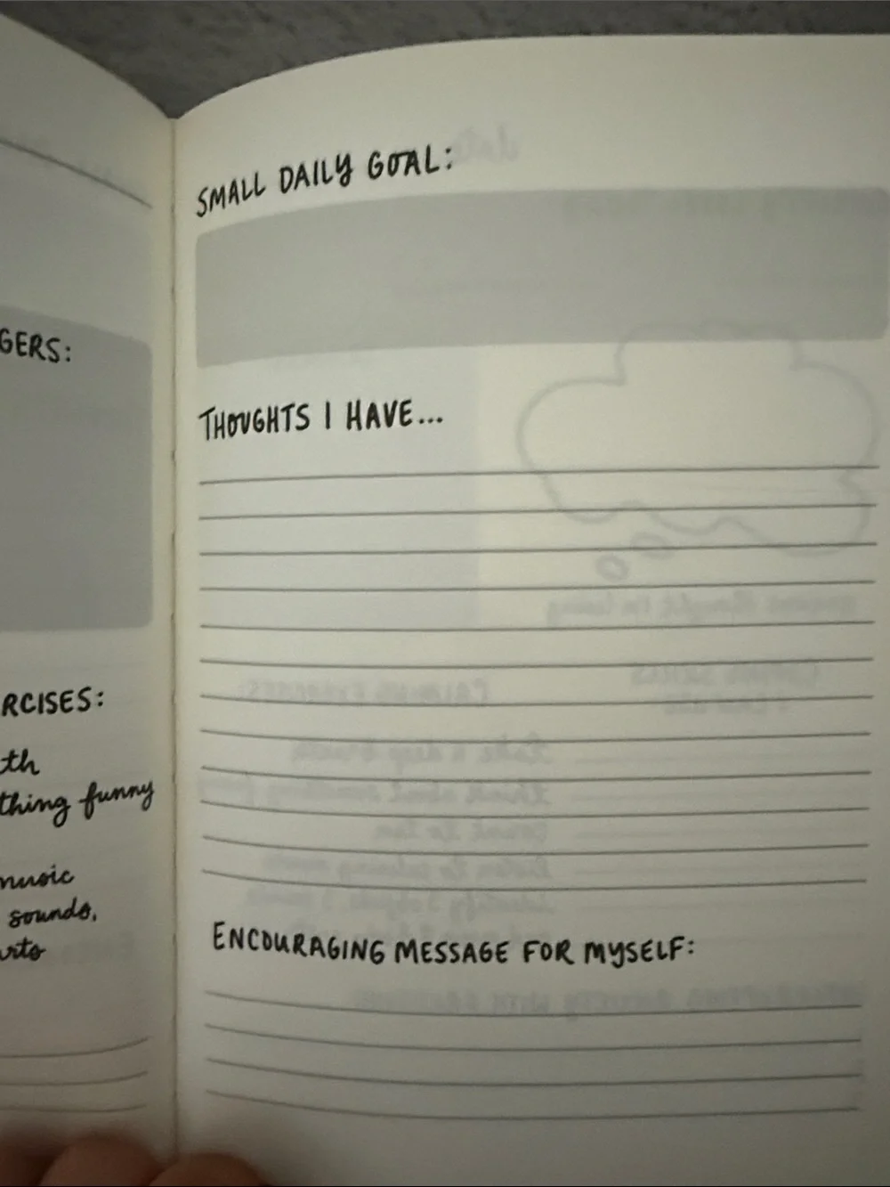 Finding Calm With Anxiety Notebook - Blue Ombre Cover